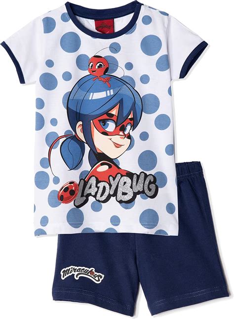 Official Miraculous Ladybug Character Girls Short Sleeve 100 Cotton