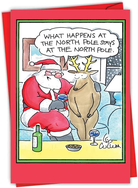 Nobleworks Funny Merry Christmas Greeting Card With Envelope 463 X 675 Inch