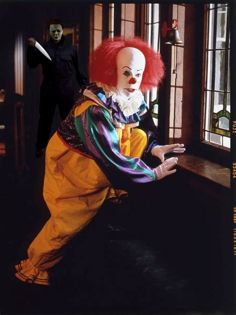 pennywise looks scared in this photo so i had to add something to it meme guy