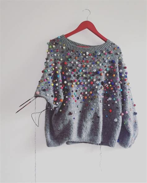 Knitted Sweater With Beads Knitted Sweaters Fashion Women