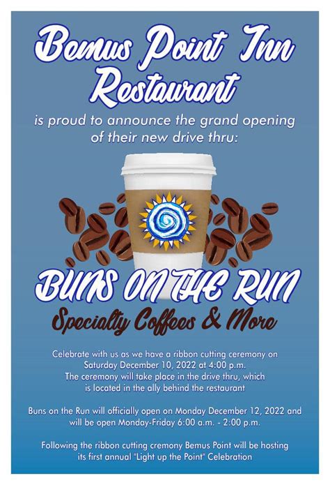 Buns On The Run Grand Opening Visit Bemus Point