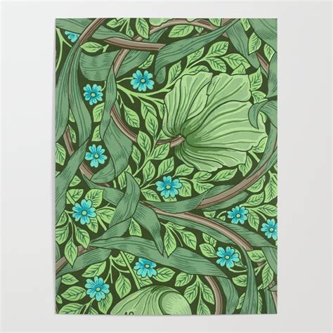 William Morris Forget Me Nots Pimpernel Detail Poster By