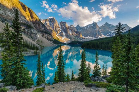 Moraine Lake Sunset Banff Np Canada Jigsaw Puzzle In Great Sightings