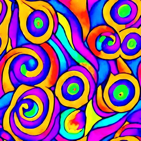 Psychedelic Flower Power Graphic · Creative Fabrica