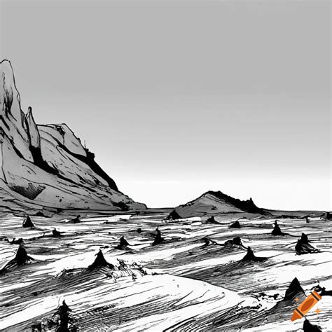 Manga Landscape Desert On Craiyon