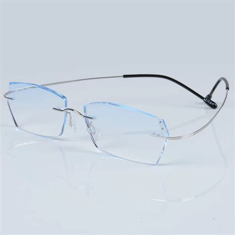 Pure Titanium Eyeglasses Rimless Optical Frame Prescription Spectacle Frameless Glasses For Men