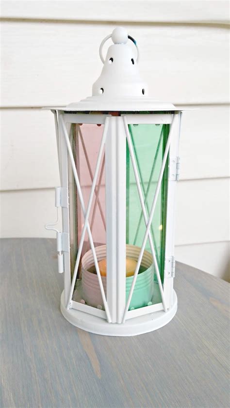 Make Over A Lantern With Krylon Stained Glass Spray Paint Spray Painting Glass Diy Spray Paint
