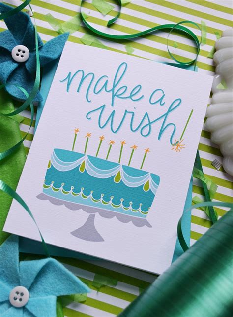 Make A Wish Birthday Card Happy Birthday To You Birthday Etsy