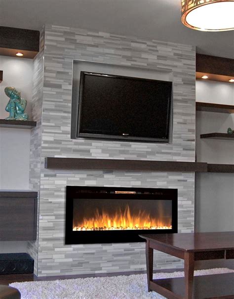 Incredible Modern Stone Fireplace For Small Space Home Decorating Ideas