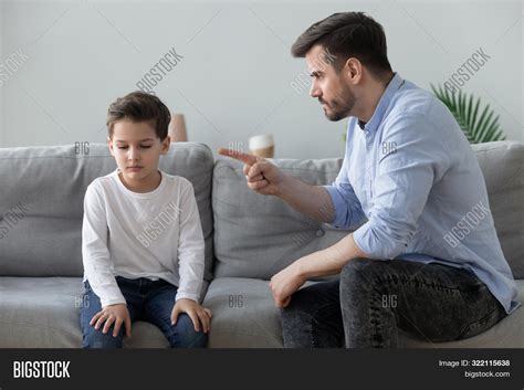 Angry Father Scolding Image And Photo Free Trial Bigstock
