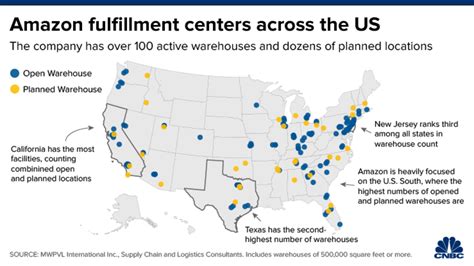 Amazon Distribution Centers Map