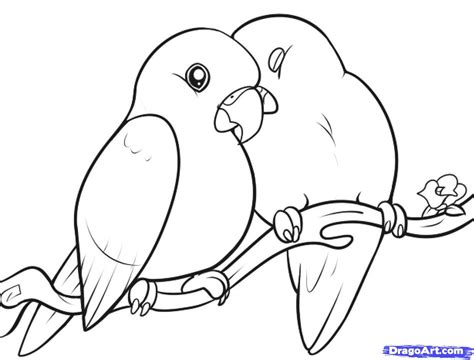 Love Birds Coloring Pages Coloring Home