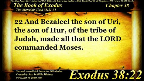 Bible Book 02 Exodus Chapter 38 The Holy Bible Kjv Read Along