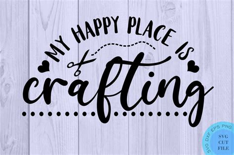 Funny Svg Crafty Af Svg Funny Crafting Svg My Happy Place Is Crafting