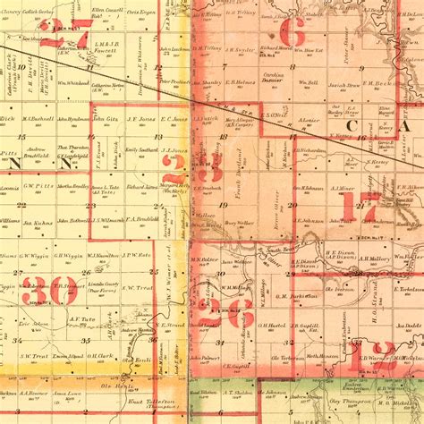 Vintage Map Of Lincoln County South Dakota 1892 By Teds Vintage Art