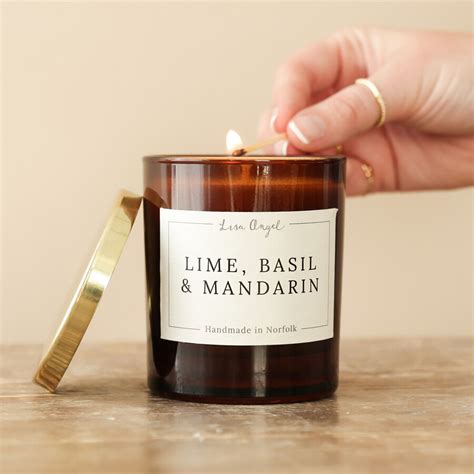 Lisa Angel Lime Basil And Mandarin Scented Soy Candle
