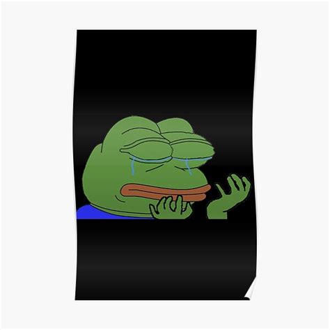 Pepe Hands Crying Frog Meme Twitch Emote Poster For Sale By