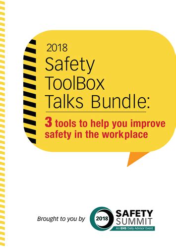 2018 Safety Toolbox Talks Bundle 3 Tools To Help You Improve Safety In