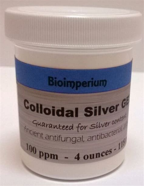 100 Ppm Colloidal Silver Gel 4 Oz Ounces Nano Sized No Scents Or