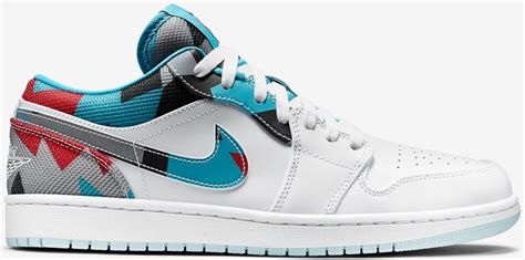 Starting at the top of the shoe is a clean white satin tongue, embellished with a blue jumpman logo. Air Jordan 1 Low N7 White/Dark Turquoise-Black-Ice Cube ...
