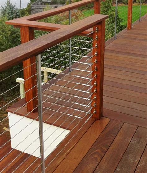 Feeney Cable Rail For Wood Deck Railing With Quick Connect Surface Mounted Fittings Home
