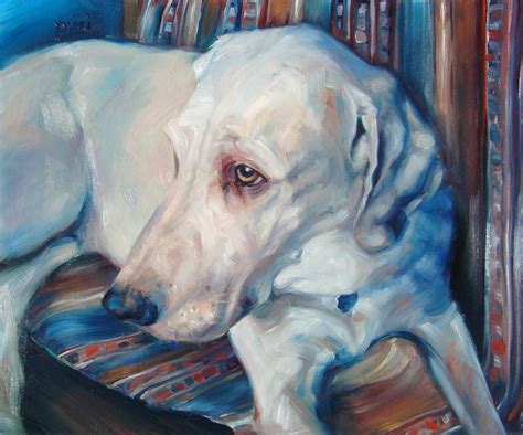 Pet Portrait Oil Paintings By Darlene Pucillo Dog Milk