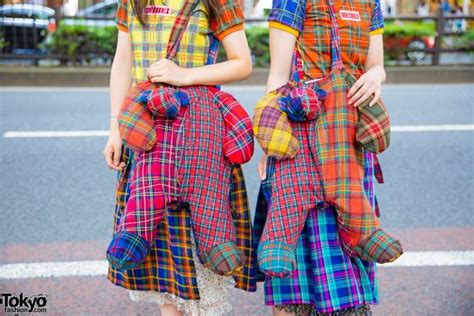 Harajuku Girls In Matching Plaid Street Styles By Japanese Fashion Brand Heihei Tokyo Fashion