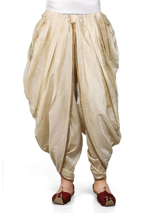 Dupion Silk Dhoti In Light Beige In 2021 Dhoti Pants For Men Mens Kurta Designs Indian Groom