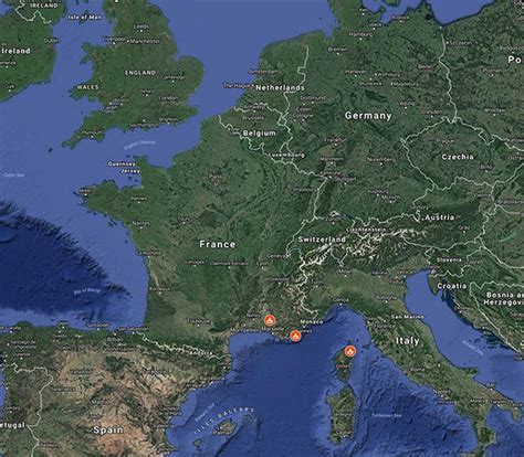 South Of France Map Wildfires Mapped Maps Of French Riviera Corsica
