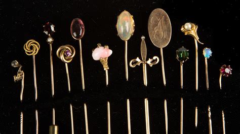 collection of gold stick pins cottone auctions