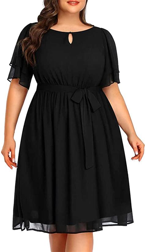 Plus Size Black Flowy Dresses
