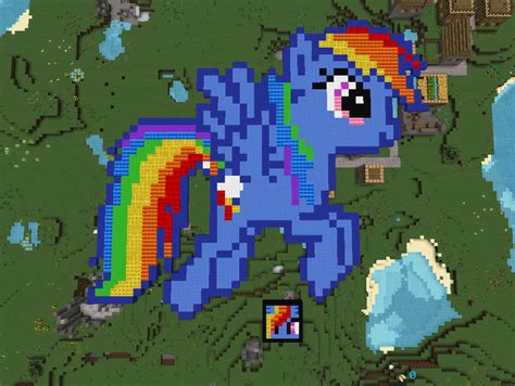 Rainbow Dash Pixel Art In Minecraft By Thefankiller On Deviantart