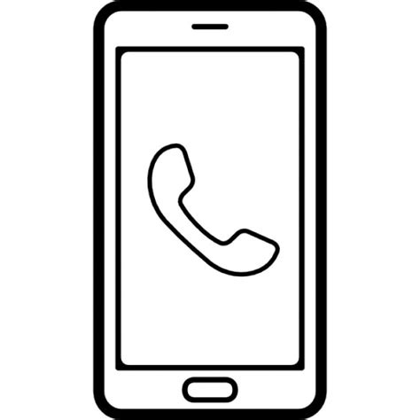 Call Auricular Sign On Mobile Phone Screen Icons Free Download