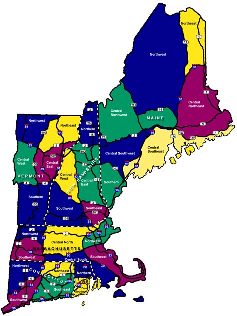 Map Of New England Area Large World Map