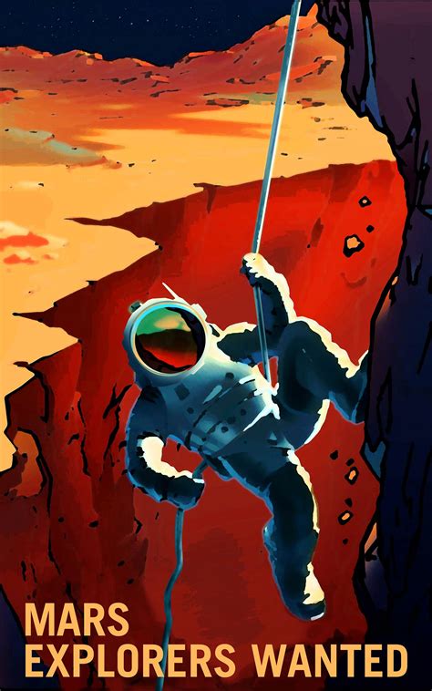 Retro Posters Show Nasas Vision For Our Future On Mars Space Travel