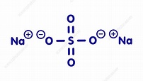 Sodium sulfate chemical structure, illustration - Stock Image - F027 ...