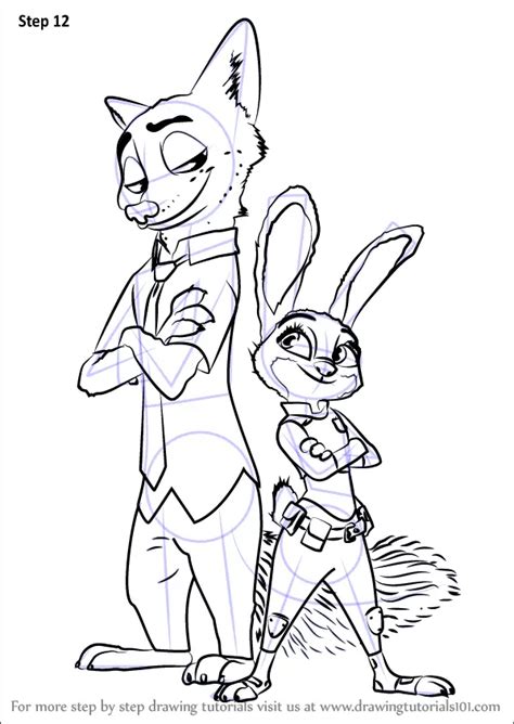 Learn How To Draw Nick Wilde And Judy Hopps From Zootopia Zootopia