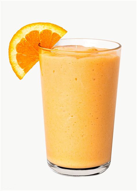 Fresh And Healthy Orange Smoothie Transparent Png Premium Image By