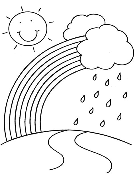 Rainbow Coloring Pages For Childrens Printable For Free