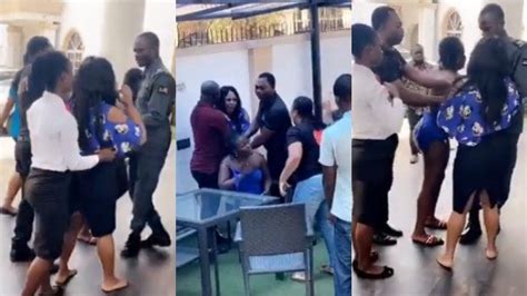 Angry Wife Confronts Her Hubby And His Side Chic At A Hotel In Benin Video Lucipost