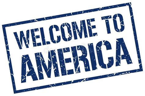 Welcome To America Stamp Stock Vector Illustration Of