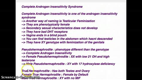 Complete Androgen Insensitivity Syndrome Diagram