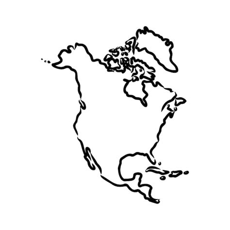 Premium Vector Map Of North America Map Concept North America Vector