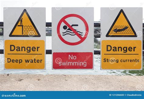 Water Danger Signs Stock Photo Image Of Water Sign 121206600
