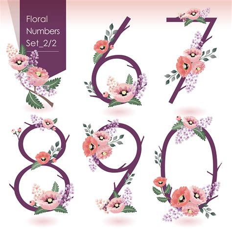 Floral Numbers Clipart Floral Numbers Svg Flower Numb Vrogue Co