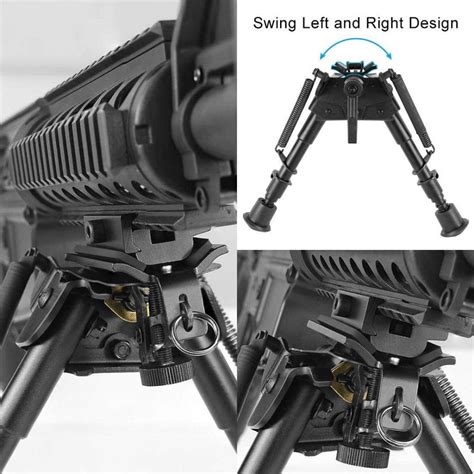 Harris Style Inch Tactical Swivel Bipod With Built In Podlock