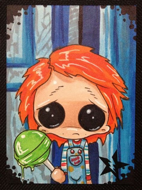 Your child's quirky art isn't just cute—science suggests that even the most bizarre depictions can have deep creative intention. SUGAR FUELED CHUCKY DOLL CHILD'S PLAY HORROR CREEPY CUTE BIG EYE ACEO MINI PRINT | Creepy cute ...