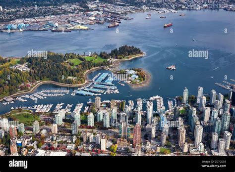 Aerial View Of Vancouver City Stock Photo Alamy