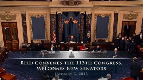 Reid Convenes The 113th Congress Welcomes New Senators Youtube