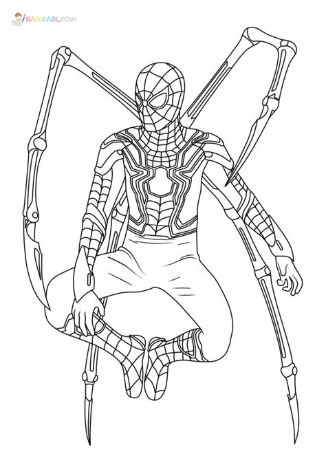 Iron Spider Man Coloring Pages Sketch Coloring Page